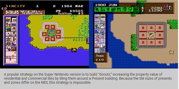 Video Games History Foundation Comparison NES and SNES versions of SimCity