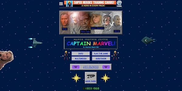 'Captain Marvel' Website Echos Angelfire and Geocities in 90's Style