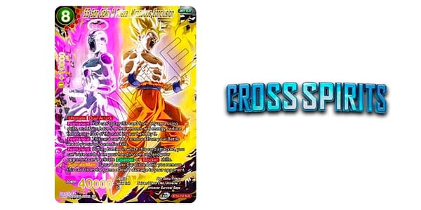 Cross Spirits chase card and logo. Credit: Dragon Ball Super Card Game