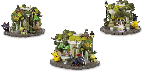 Haunted Pokémon Village: Pansage Creeping Vines Tea Shop Figure. Credit: Pokémon Center