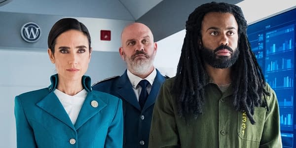 Jennifer Connelly and Daveed Diggs in Snowpiercer, courtesy of TNT.