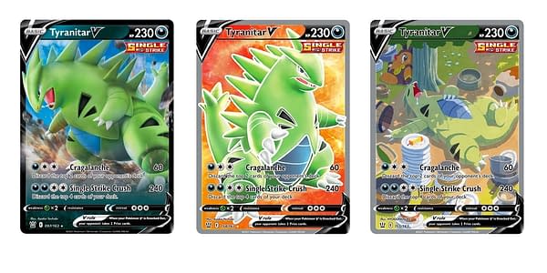 Tyranitar V from Battle Styles. Credit: Pokémon TCG