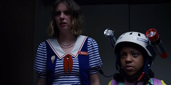 Maya Hawke and Priah Ferguson in Stranger Things 3 (Image: Netflix)