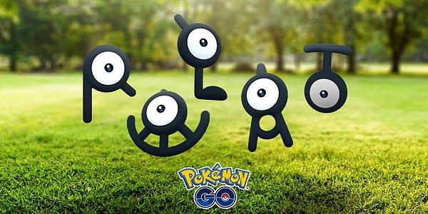 Shiny Unown (not pictured) will be available only during Enigma Week. Credit: Niantic
