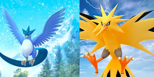 Zapdos, Articuno, and Cresselia Return to Pokémon GO in September. Credit: Niantic