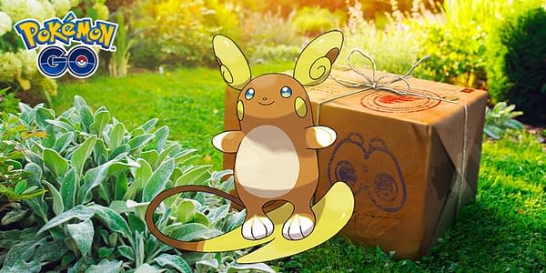 Alolan Raichu is September 2020's Pokémon GO Research Breakthrough. Credit: Niantic