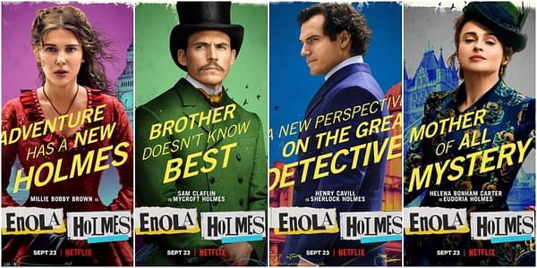 Enola Holmes Character Posters Debuts Ahead Of Next Week's Debut