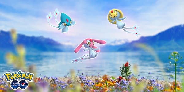 The Regional Lake Trio Legendaries in Pokémon GO. Credit: Niantic