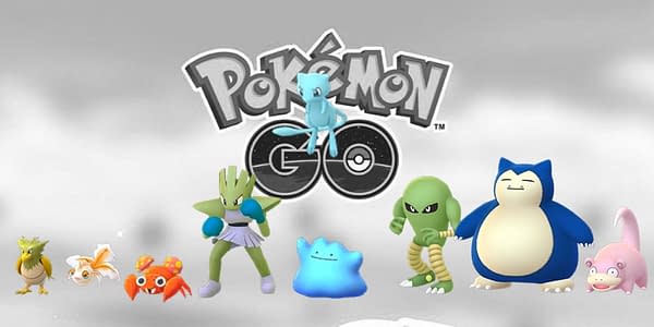 Unreleased Shiny species set over the Pokémon GO logo. Credit: Niantic
