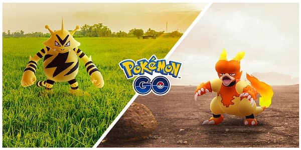 Electabuzz & Magmar Community Days promotional graphic in Pokémon GO. Credit: Niantic