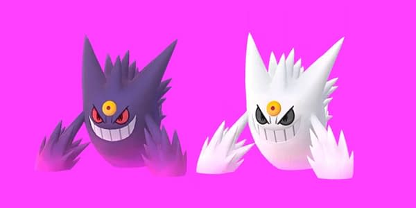 Mega Gengar regular and Shiny comparison in Pokémon GO Players. Credit: Niantic