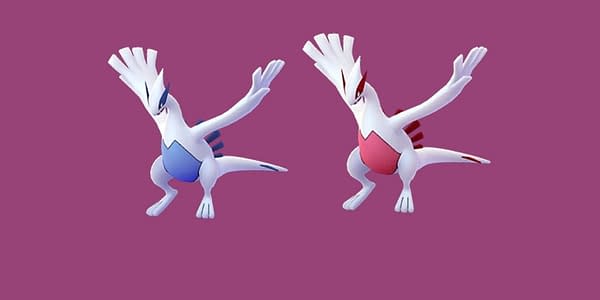 Regular and Shiny Lugia comparison in Pokémon GO. Credit: Niantic