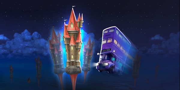 Knight Bus in Harry Potter: Wizards Unite. Credit: Niantic