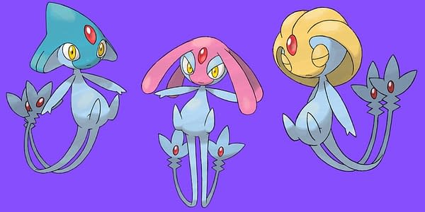 Lake Trio official artwork. Credit: The Pokémon Company International