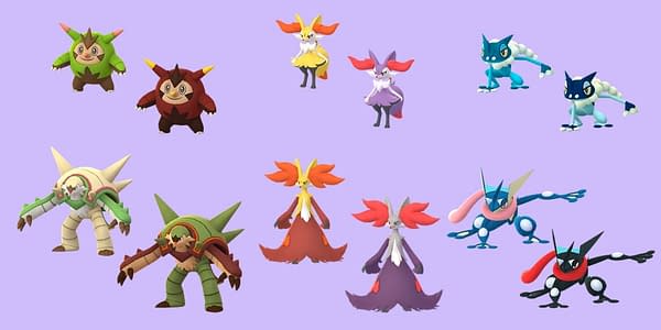 Kalos regular and Shiny comparison for Pokémon GO. Credit: Niantic