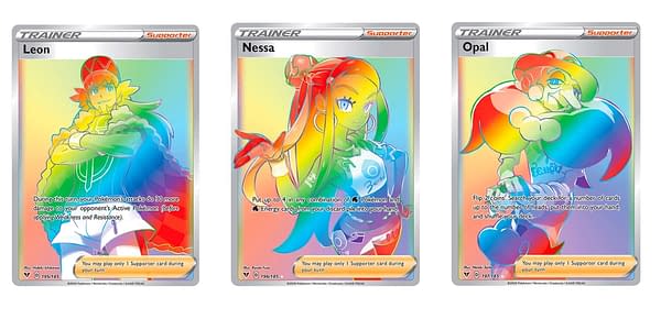 Rainbow Rare cards of Vivid Voltage. Credit: Pokémon TCG