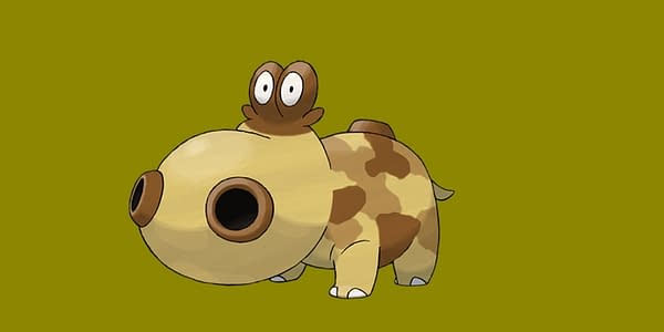 Hippopotas official artwork. Credit: Pokémon Company International