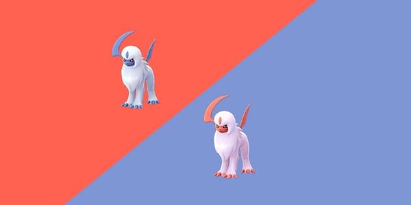 Absol regular and Shiny comparison in Pokémon GO. Credit: Niantic