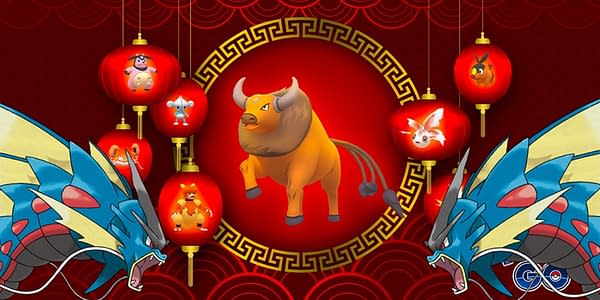Lunar New Year graphic in Pokémon GO. Credit: Niantic