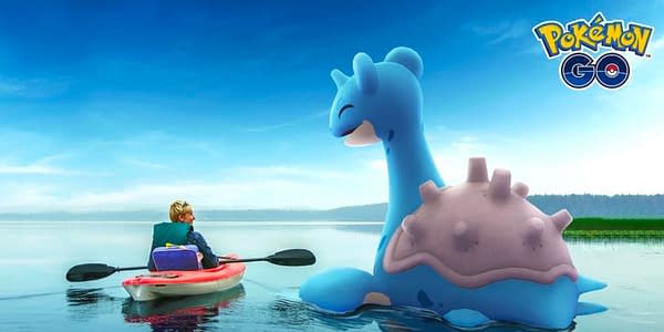 A trainer and a Lapras in Pokémon GO. Credit: Niantic