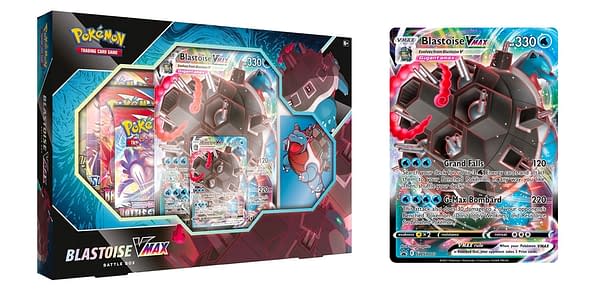 Blastoise VMAX Battle Box and promo. Credit: Pokémon TCG