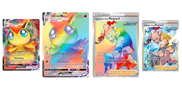 Rainbow Rares in Pokémon TCG. Credit: TPCI