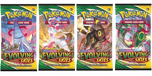 Evolving Skies pack art. Credit: Pokémon TCG