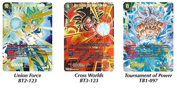 Secret Rare cards. Credit: Dragon Ball Super Card Gam