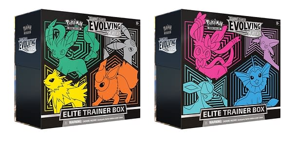 Evolving Skies Elite Trainer Boxes. Credit: Pokémon TCG