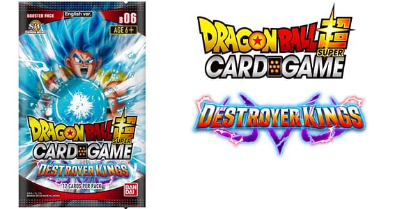 Destroyer Kings booster pack and logo. Credit: Dragon Ball Super Card Game