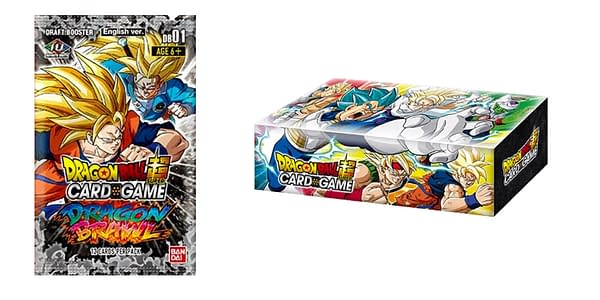 Dragon Brawl booster pack and Draft Box. Credit: Dragon Ball Super Card Game