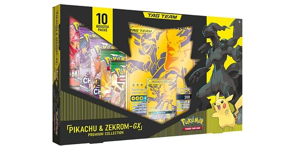 Tag Team Pikachu & Zekrom Premium Collection. Credit: Pokémon TCG