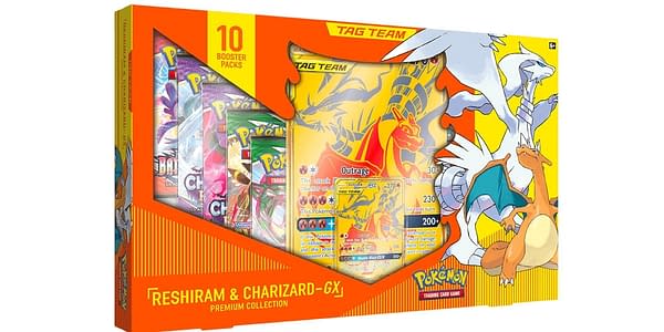Tag Team Reshiram & Charizard Premium Collection. Credit: Pokémon TCG