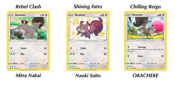 Skwovet cards. Credit: Pokémon TCG