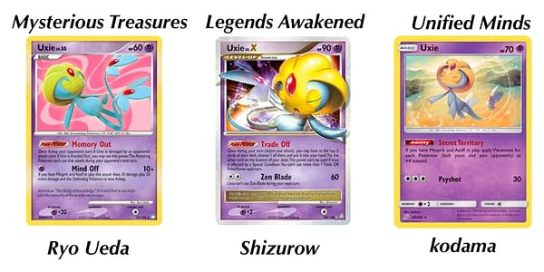 Uxie cards. Credit: Pokémon TCG
