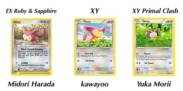 Skitty cards. Credit: Pokémon TCG