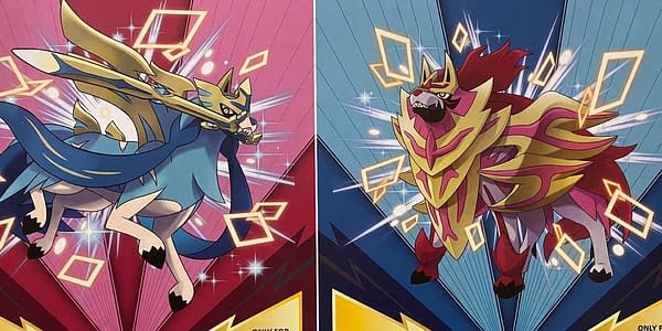 Shiny Zamazenta & Zacian in Pokémon: Sword & Shield. Credit: Gamestop