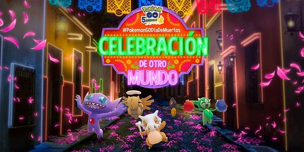 Día de Muertos graphic in Pokémon GO. Credit: Niantic