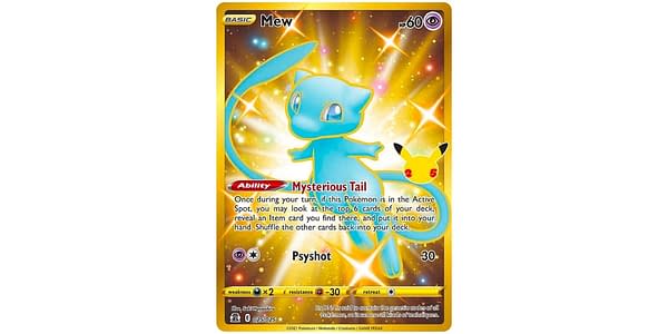 Shiny Gold Mew from Celebrations. Credit: Pokémon TCG