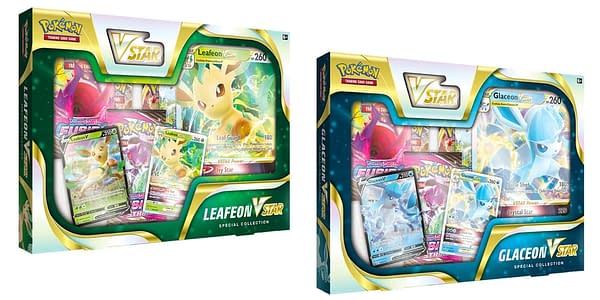 Glaceon & Leafeon VSTAR Collections. Credit: Pokémon TCG