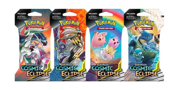 Cosmic Eclipse booster packs. Credit: TPCI