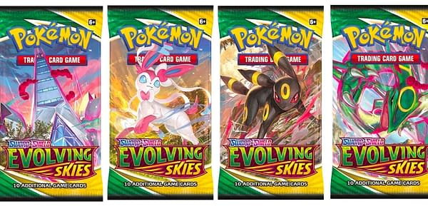Evolving Skies packs. Credit: Pokémon TCG