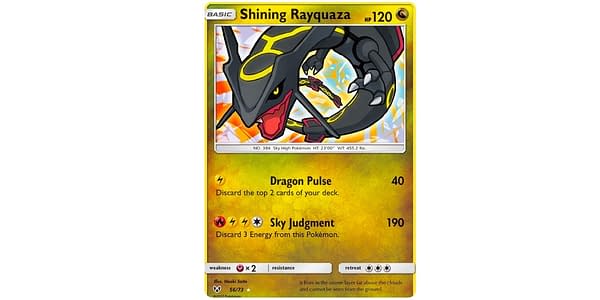 Shining Rayquaza from Shining Legends. Credit: Pokémon TCG