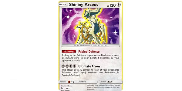 Shining Arceus from Shining Legends. Credit: Pokémon TCG