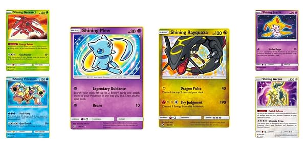 Shining Legends cards. Credit: Pokémon TCG