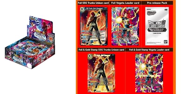 Realm of the Gods pre-release promos. Credit: Dragon Ball Super Card Game