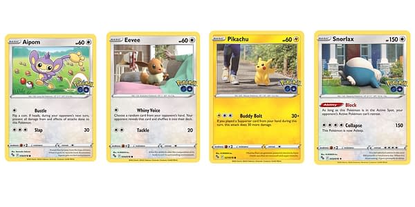 Pokémon GO expansion cards. Credit: Pokémon TCG