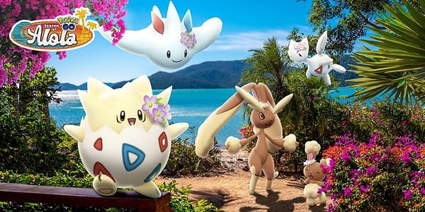 Spring into Spring graphic in Pokémon GO. Credit: Niantic