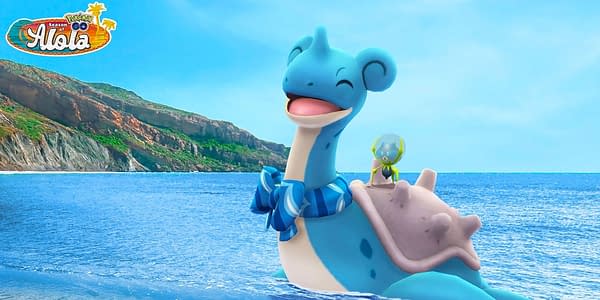 Bow Lapras & Dewpider in Pokémon GO. Credit: Niantic