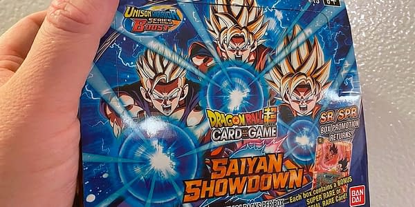 Saiyan Showdown booster box. Credit: Dragon Ball Super Card Game